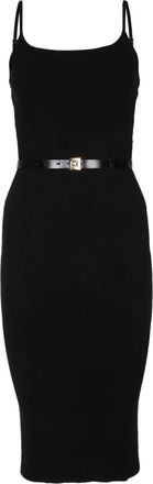 Elisabetta Franchi belted knit dress - Nero