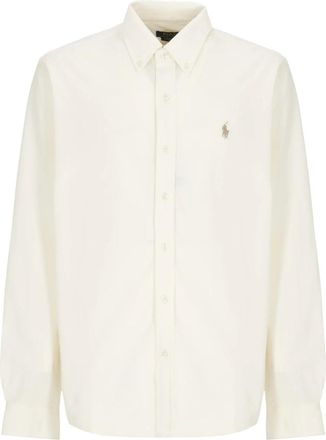 Ralph Lauren Katoenen Shirt - Heren - Casual Overhemden - Wit - L - Katoen - Overhemden