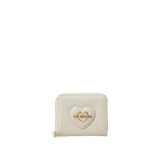 Love Moschino Wallets & Cardholders, female, Beige, ONE SIZE, Heart Appliqu&eacute; Zip Wallet