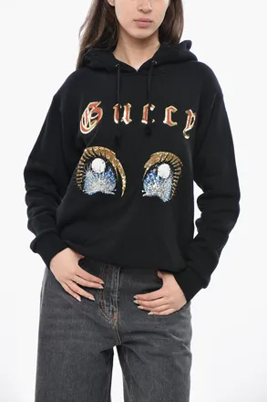 Gucci Felpa Hoodie AMOR CAECUS con Ricamo Paillettato Gucci