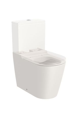 Roca Taza Rimless Adosada A Pared Con Salida Dual Para Inodoro De Tanque Bajo (round) - Roca Color: Beige