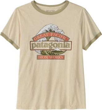 Patagonia Great Waves Ringer Tee T-Shirt f&uuml;r Damen | beige