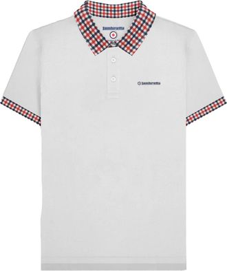 Lambretta Heren SS25 Gingham Poloshirt (Wit)