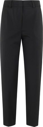 Seventy Straight Leg Black Trousers With High Waist