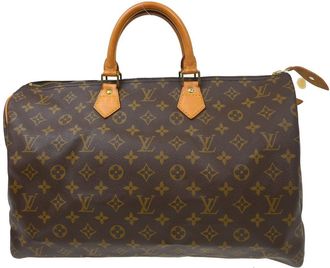 Louis Vuitton Speedy Handbag Monogram Canvas Brown Canvas Handbag (Pre-Owned)