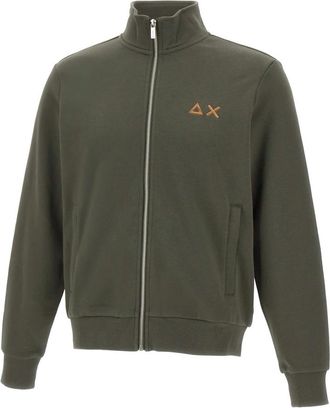 Sun 68 Hoodies & sweatvesten, Heren, Groen, S, Katoen, Track Zip Basic