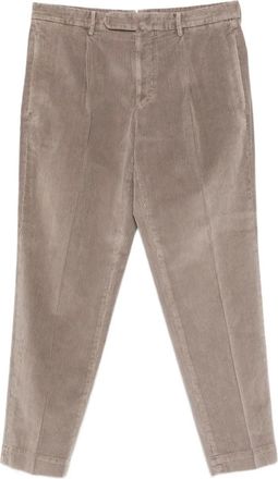 Dell'Oglio Ribfluwelen plooibroek - Bruin