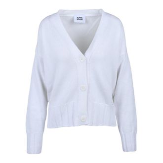 Alpha Studio C&aacute;rdigan con cuello en V - Knitwear - Mujer - Blanco - L