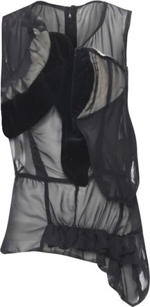 Comme Des Gar&ccedil;ons Comme des Garcons velvet patchwork bumps sleeveless vest
