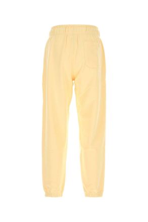 New Balance Mens Pastel Yellow Cotton Joggers Calcium Exterior: Pantaloni