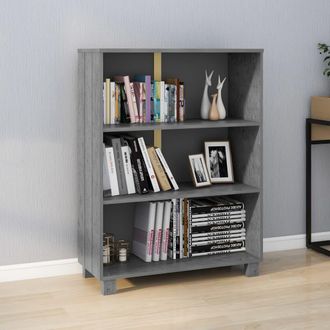vidaXL Vidaxl - Estanter&iacute;a Hamar Madera Maciza Pino Gris Oscuro 85x35x112 Cm