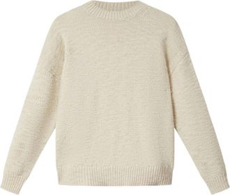 Isabel Marant Trui met ronde hals - Heren - Ronde hals truien - Beige - L - Wol - Truien & Vesten