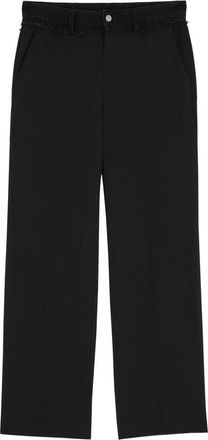 Maison Margiela Replaced Waist Wool Broeken - Heren - Wijde Broeken - Zwart - M - Katoen - Broeken