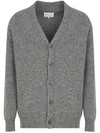 Maison Margiela ribbed-edge wool cardigan - Grey