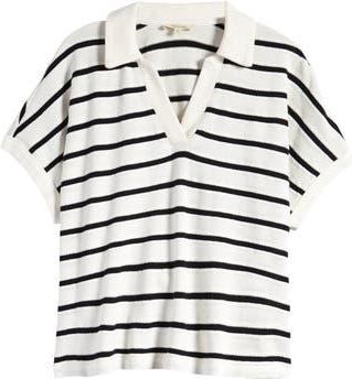 Madewell Relaxed Johnny Collar Polo in Bright Ivory at Nordstrom Rack, Size X-Large