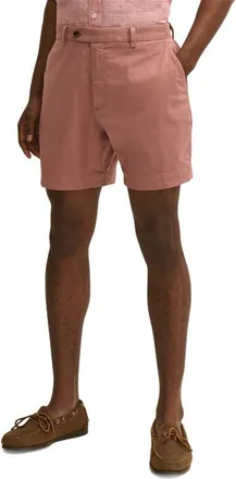 Brooks Brothers Flat Front Stretch Cotton Chino Shorts in Canyon Rose at Nordstrom, Size 38