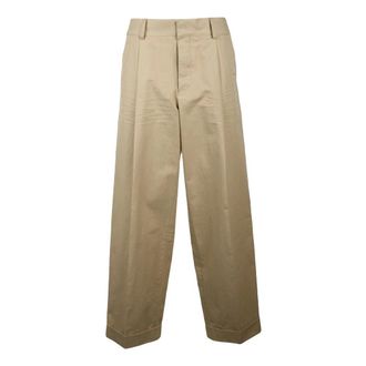 Dsquared2 Wide Trousers, female, Beige, Size: XS Chino Trousers