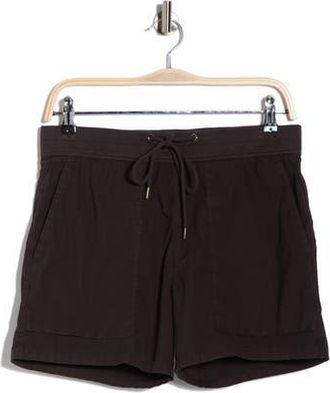 James Perse Stretch Cotton Poplin Drawstring Shorts in Black at Nordstrom Rack, Size 3 (Fits Like 8-10 Us)