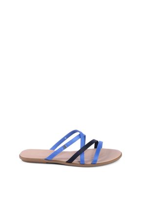 Tommy Hilfiger Womens Crossstrap Flat Leather Sandals - Tan Elastane - Size EU 41