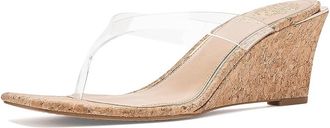 Vince Camuto Cianna Thong Wedge Sandals Womens Wedge Shoes Clear : 6.5 M, Synthetic