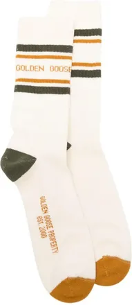 Golden Goose Calze In Cotone Con Righe-Donna