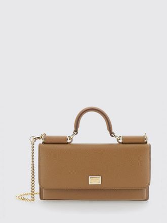Dolce & Gabbana Mini borsa a mano in pelle a grana con tracolla a catena
