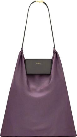 Saint Laurent PM Pochon Large - Heren - Tassen - Paars - Maat: ONE Size