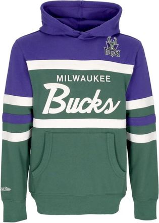 Mitchell & Ness NBA Head Coach Hoodie Original Team Colors - Heren - Hoodies - Groen - S - Katoen - Hoodies & sweatvesten