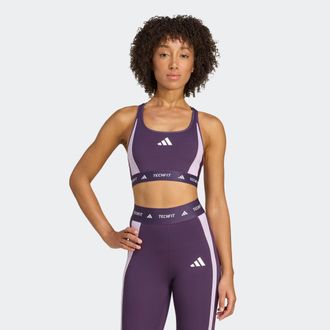 adidas Sport-BH ADIDAS PERFORMANCE TF MS CB BRA, Damen, Gr. XL, Cup A/B, aurora plum, powder plum, Obermaterial: 73% Polyester, 27% Elasthan, BHs Sport-BH