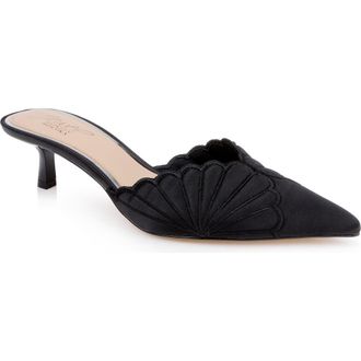 Badgley Mischka Palmer Mule in Black Satin at Nordstrom, Size 9.5