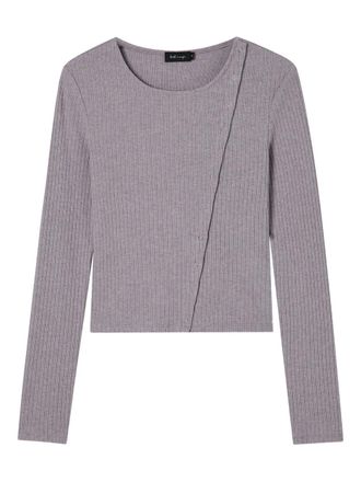 Tout &agrave; Coup button ribbed top - Grey