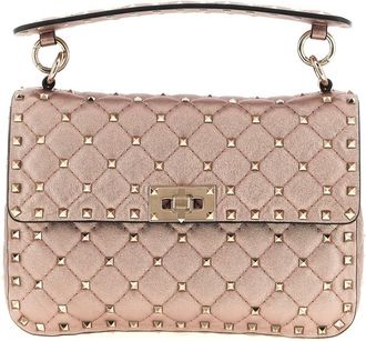 Valentino Garavani Pink Rockstud Spike Shoulder Bag