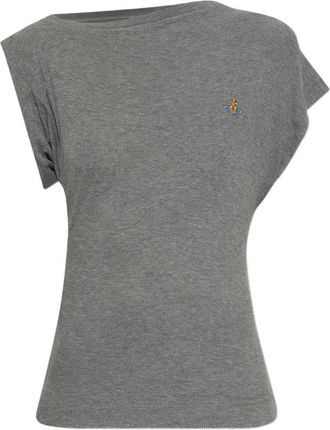 Vivienne Westwood Fitted Ribbed Boat Neck Top