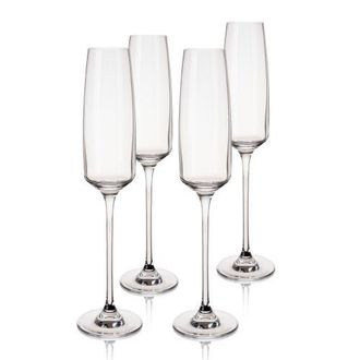Viski Reserve Julien Crystal Champagne Flutes Set of 4 in Clear at Nordstrom