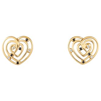 Orphelia Euphoria WoMens 925 Sterling Silver Stud Earrings - Gold ZO-7522/G - One Size
