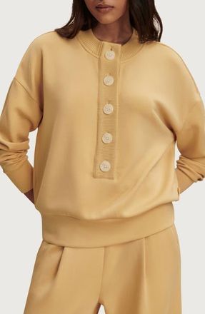 Varley Reena Front Button Sweatshirt in Sahara Sun at Nordstrom, Size Xx-Small