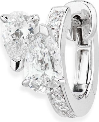 Repossi Serti Sur Vide Diamond Single Earring in White Gold at Nordstrom