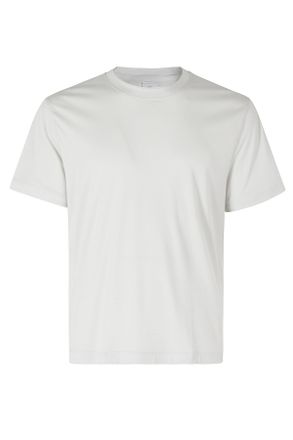 Eleventy Sand Bordini Contrasting-Profiles Cotton-Blend T-Shirt
