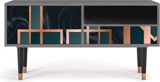 StoryZ Mueble de TV azul-verde 1 cajón y 1 puerta L 115 cm