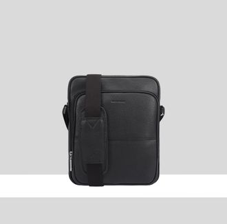 Paul Costelloe Mens Nevada Leather Manbag - Black - One Size