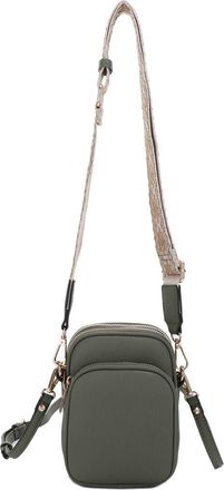 Mali + Lili Josephine Vegan Leather Crossbody Bag in Hunter Green/tri at Nordstrom