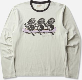 KAPITAL Men s 20/-Jersey Longsleeve T-Shirt (A Sheep) Gray