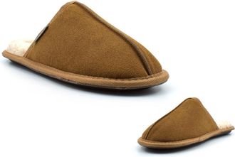 Generic Mens Real Suede Slippers Mens Slip On Slippers Size 6 Boys Slipper Size 11 Mules Thermal Slipper Mules Mule Memory Foam Thermal Suede Upper Slip On Fa