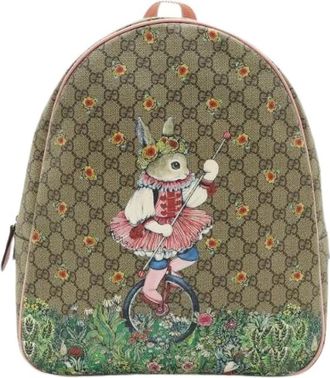 Gucci Pre-owned Canvas Rugzak - unisex - Vintage Rugzakken - Veelkleurig - ONE Size - Vintage