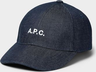 A.P.C. Mens Charlie indigo denim cap