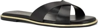 Nine West Edeny Slide Sandal in Black 001 at Nordstrom, Size 8.5