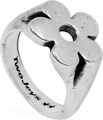 TwoJeys Accessoires, unisex, Grijs, 59 MM, Silver Ring Flower