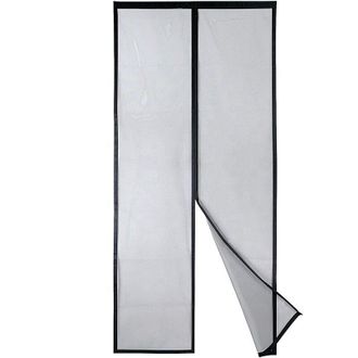 OEM Mosquitera Magn&eacute;tica Ultrarresistente Para Puertas Con Cierre Autom&aacute;tico Superior E Inferior, 90 X 210 Cm, Negra - Ulisem