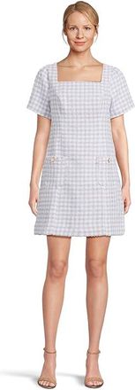 Lilly Pulitzer Gwynne Boucle Shift Womens Dress Bluette Tidepool Boucle : 12, Polyester