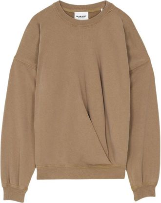 Isabel Marant Hoodies & sweatvesten, Dames, Beige, S, Katoen, Sauria Sweatshirt